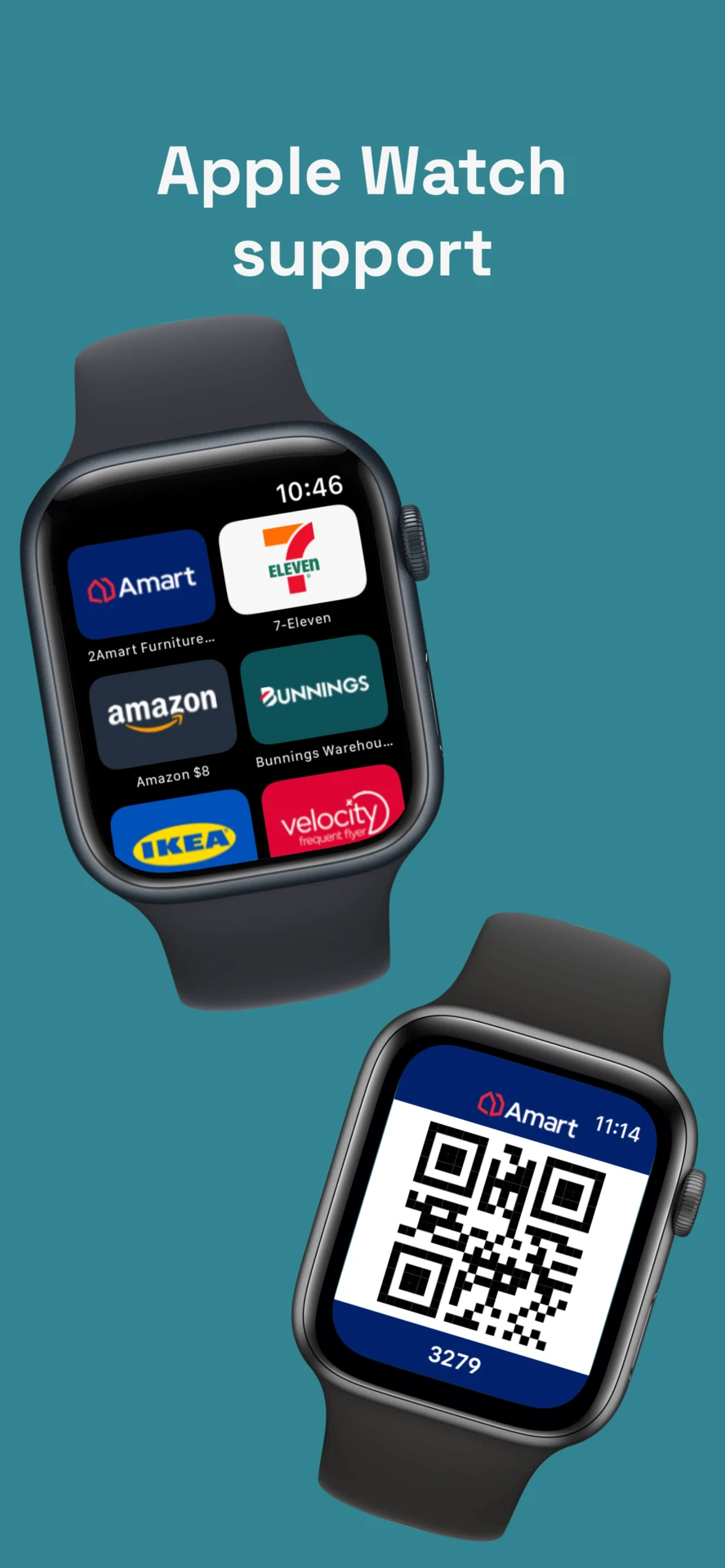 Homescreen widgets for quick access to your cards
